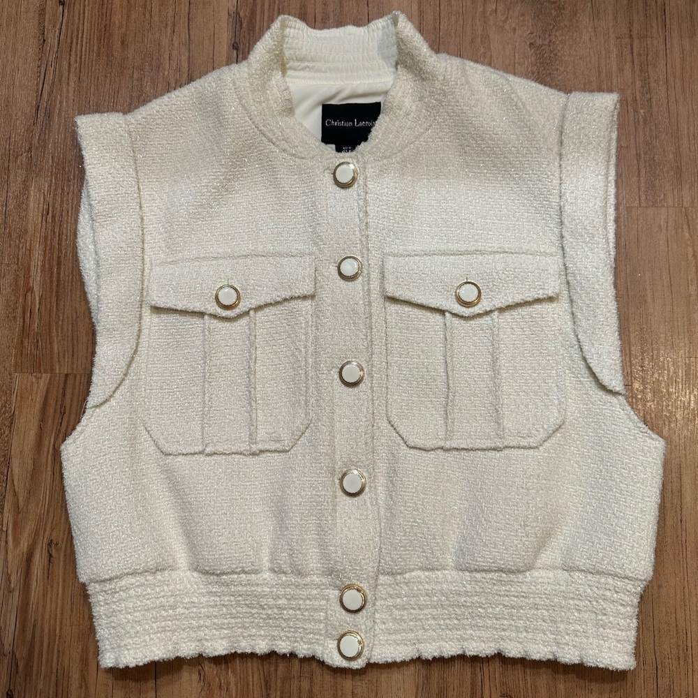NWT CHRISTIAN LACROIX TWEED VEST
